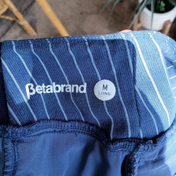 Betabrand Blue Striped Yoga Pants_Medium - Picture 7 of 9